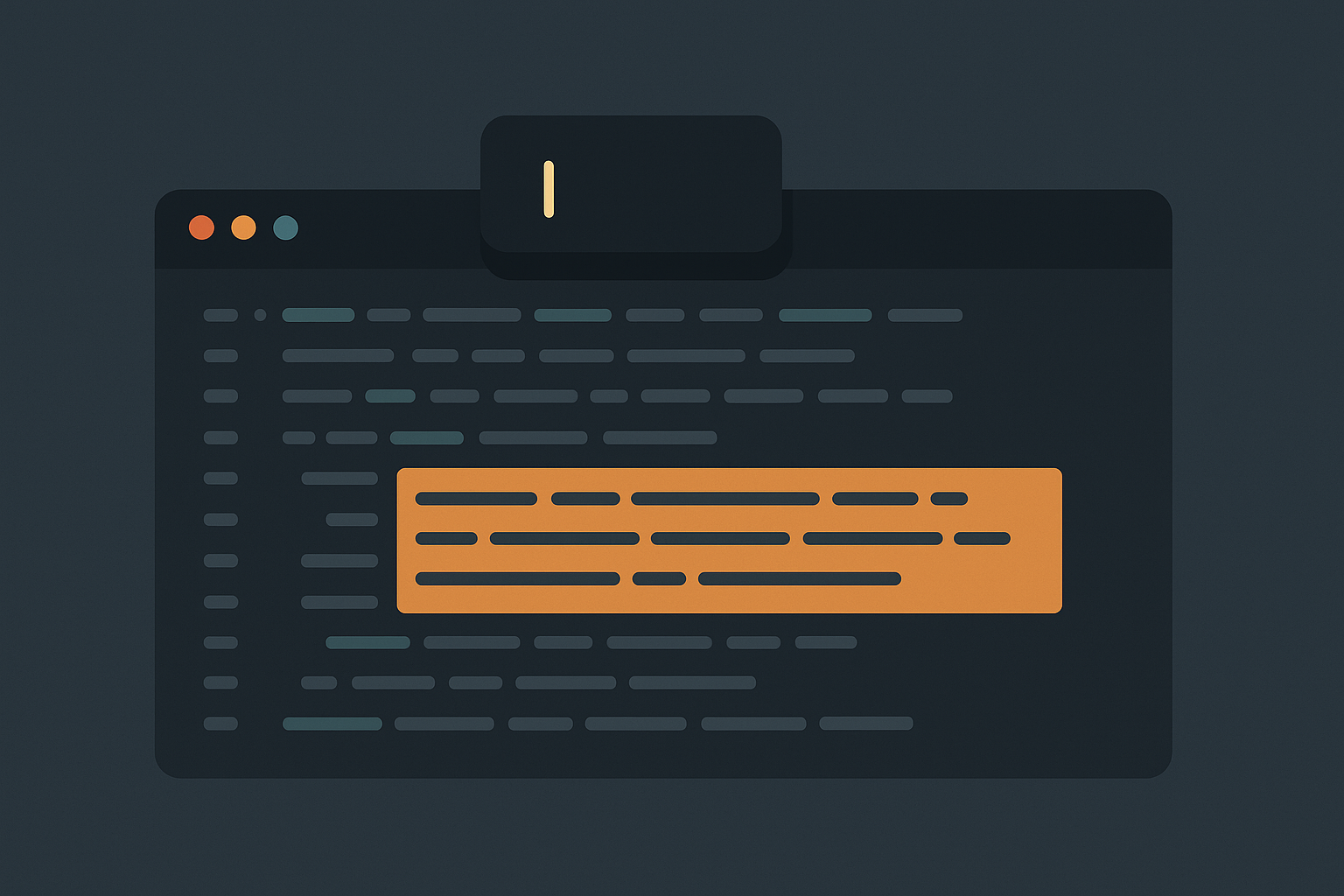A range of tmux scrollback selected from a floating query box
